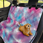 Blue And Purple Shibori Tie Dye Print Pet Car Back Seat Cover