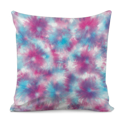 Blue And Purple Shibori Tie Dye Print Pillow Cover
