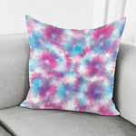Blue And Purple Shibori Tie Dye Print Pillow Cover