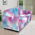 Blue And Purple Shibori Tie Dye Print Sofa Cover