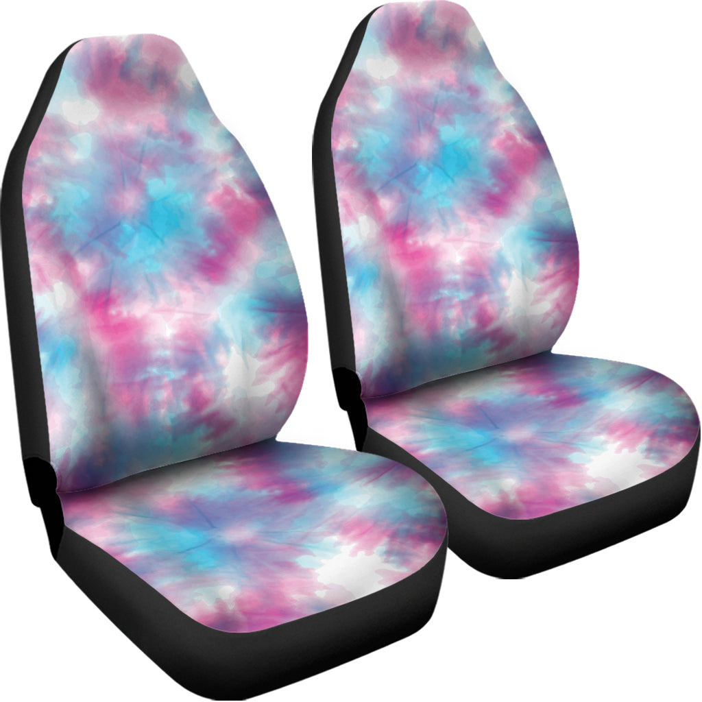 Blue And Purple Shibori Tie Dye Print Universal Fit Car Seat Covers