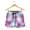 Blue And Purple Shibori Tie Dye Print Women's Shorts