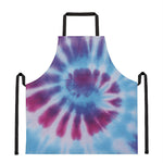 Blue And Purple Spiral Tie Dye Print Apron