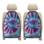 Blue And Purple Spiral Tie Dye Print Car Seat Organizers