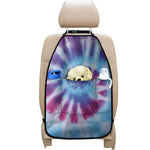 Blue And Purple Spiral Tie Dye Print Car Seat Organizers