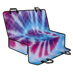 Blue And Purple Spiral Tie Dye Print Pet Car Back Seat Cover