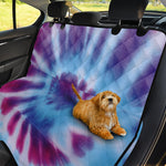 Blue And Purple Spiral Tie Dye Print Pet Car Back Seat Cover