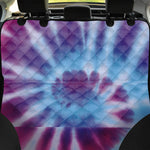 Blue And Purple Spiral Tie Dye Print Pet Car Back Seat Cover