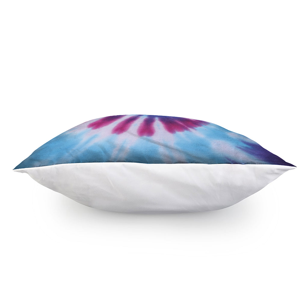 Blue And Purple Spiral Tie Dye Print Pillow Cover