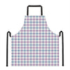 Blue And Purple Tattersall Pattern Print Apron