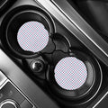 Blue And Purple Tattersall Pattern Print Car Coasters
