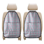 Blue And Purple Tattersall Pattern Print Car Seat Organizers