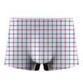 Blue And Purple Tattersall Pattern Print Men's Boxer Briefs