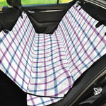 Blue And Purple Tattersall Pattern Print Pet Car Back Seat Cover