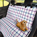 Blue And Purple Tattersall Pattern Print Pet Car Back Seat Cover