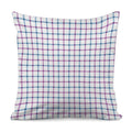 Blue And Purple Tattersall Pattern Print Pillow Cover