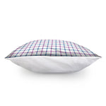 Blue And Purple Tattersall Pattern Print Pillow Cover