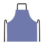 Blue And Purple Zigzag Pattern Print Apron