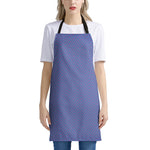 Blue And Purple Zigzag Pattern Print Apron