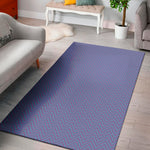 Blue And Purple Zigzag Pattern Print Area Rug