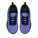 Blue And Purple Zigzag Pattern Print Black Sneakers