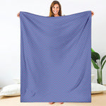 Blue And Purple Zigzag Pattern Print Blanket