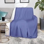 Blue And Purple Zigzag Pattern Print Blanket