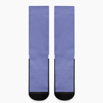 Blue And Purple Zigzag Pattern Print Crew Socks