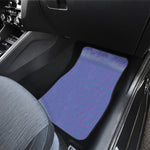 Blue And Purple Zigzag Pattern Print Front and Back Car Floor Mats