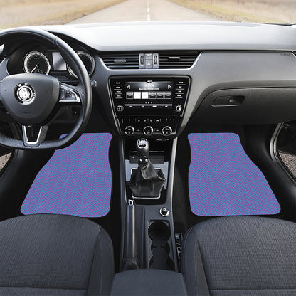 Blue And Purple Zigzag Pattern Print Front Car Floor Mats