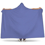 Blue And Purple Zigzag Pattern Print Hooded Blanket