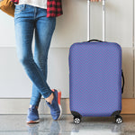 Blue And Purple Zigzag Pattern Print Luggage Cover