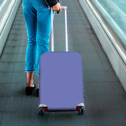 Blue And Purple Zigzag Pattern Print Luggage Cover