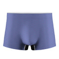 Blue And Purple Zigzag Pattern Print Men's Boxer Briefs