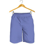 Blue And Purple Zigzag Pattern Print Men's Shorts