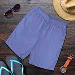 Blue And Purple Zigzag Pattern Print Men's Shorts