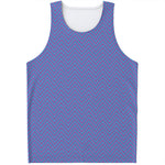 Blue And Purple Zigzag Pattern Print Men's Tank Top