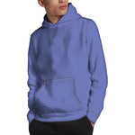 Blue And Purple Zigzag Pattern Print Pullover Hoodie