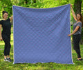 Blue And Purple Zigzag Pattern Print Quilt