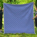 Blue And Purple Zigzag Pattern Print Quilt