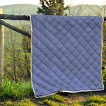 Blue And Purple Zigzag Pattern Print Quilt