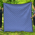 Blue And Purple Zigzag Pattern Print Quilt