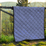 Blue And Purple Zigzag Pattern Print Quilt