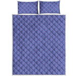 Blue And Purple Zigzag Pattern Print Quilt Bed Set