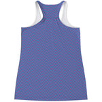 Blue And Purple Zigzag Pattern Print Women's Racerback Tank Top