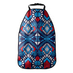 Blue And Red Aztec Pattern Print Car Seat Organizers