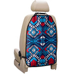 Blue And Red Aztec Pattern Print Car Seat Organizers