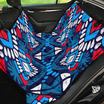 Blue And Red Aztec Pattern Print Pet Car Back Seat Cover