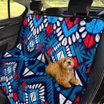 Blue And Red Aztec Pattern Print Pet Car Back Seat Cover