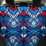 Blue And Red Aztec Pattern Print Pet Car Back Seat Cover